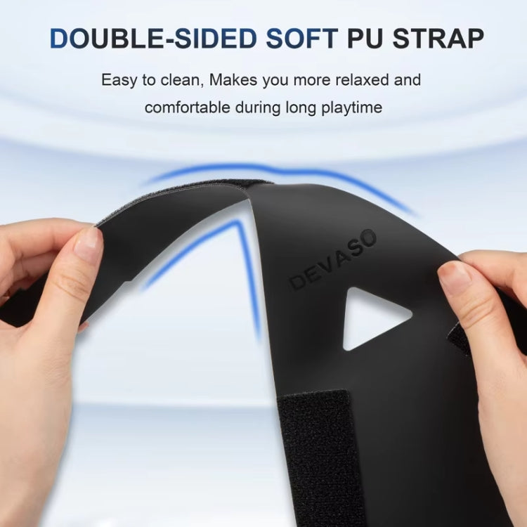 DEVASO For PlayStation VR 2 Double-sided PU Decompression Weight Reduction Headband(Quick Release) - VR Accessories by DEVASO | Online Shopping UK | buy2fix