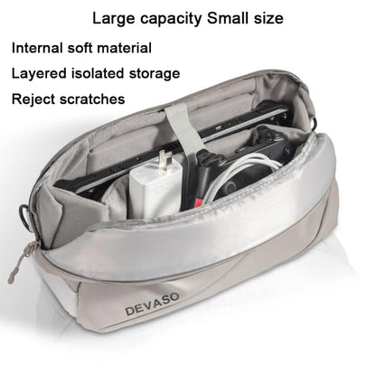 DEVASO Handheld Universal Storage Bag Crossbody Bag(Silver Enlarge) - Bags by DEVASO | Online Shopping UK | buy2fix