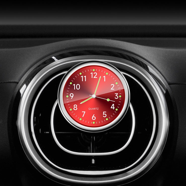 Car Digital Electronic Quartz Luminous Clock, Color: Ruby Red+Air Outlet Clip - Clocks & Car Meters by buy2fix | Online Shopping UK | buy2fix