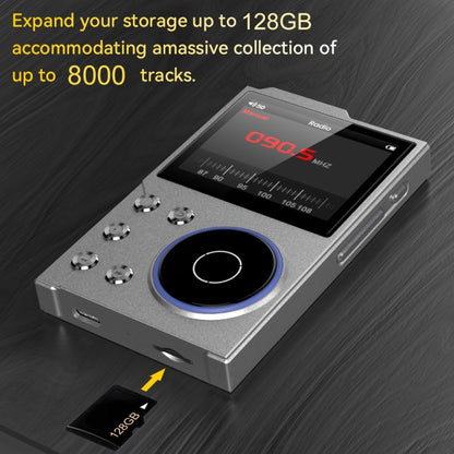 2.4 Inch HIFI Bluetooth Music Player DSD256 Mastering Sound Quality Walkman, Memory: 16GB+16GB(Black) - MP3 Player by buy2fix | Online Shopping UK | buy2fix