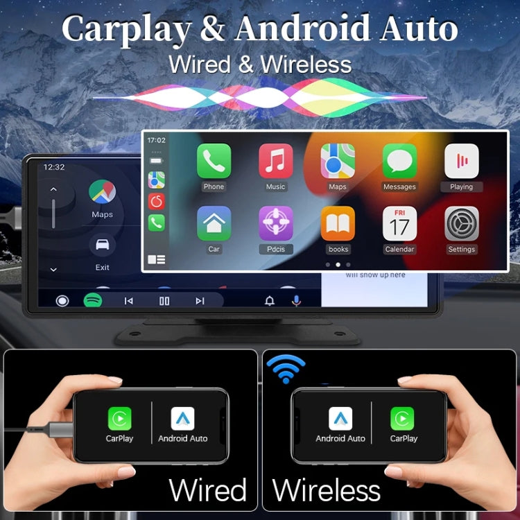 10.26 Inch Car Multimedia Display Supports Carplay/Android Auto Screen Mirroring(Display+ Camera) - Car MP3 & MP4 & MP5 by buy2fix | Online Shopping UK | buy2fix