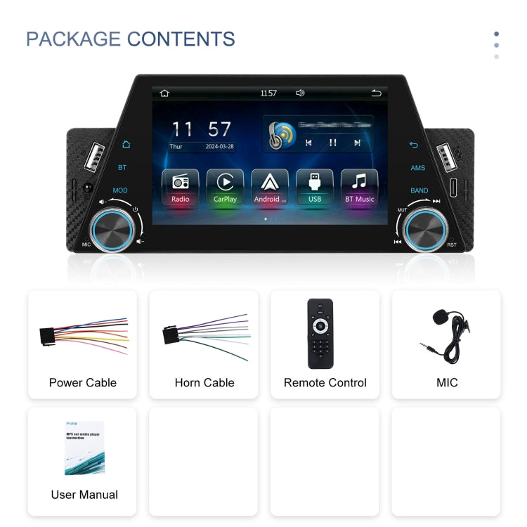 5-inch Single Din Car Multimedia Player Supports Mirror Link/Steering Wheel Control Standard Version - Car MP3 & MP4 & MP5 by buy2fix | Online Shopping UK | buy2fix