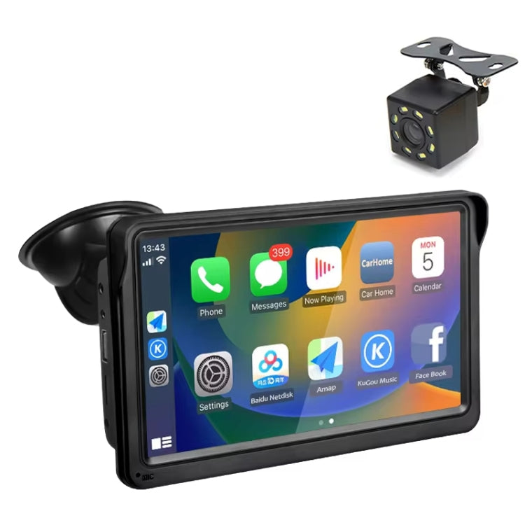 7 Inch Bluetooth 5.0 Portable CarPlay Monitor, Specifications: Display + Camera - Car MP3 & MP4 & MP5 by buy2fix | Online Shopping UK | buy2fix