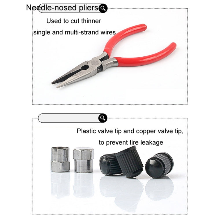 46pcs /Set Car Tubeless Tire Repair Needle Rubber Strip Valve Tip Needle-nosed Pliers Tool Set(With Bag) - Tire Repair & Installation Tools by buy2fix | Online Shopping UK | buy2fix