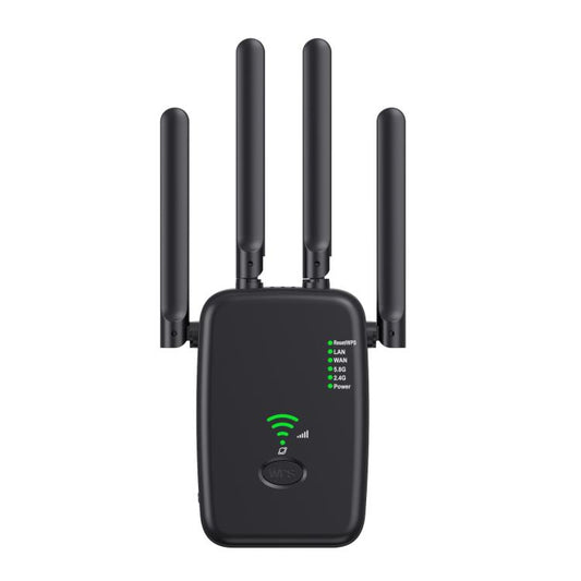 Urant U11 300Mbps 2.4G Wireless Repeater WiFi Signal Amplifier Support WPS Quick Setting US Plug Black - Broadband Amplifiers by Urant | Online Shopping UK | buy2fix