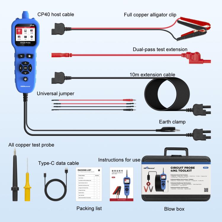 OBDResource Professional Automobile Circuit Analysis Injector Tester - Electronic Test by OBDResource | Online Shopping UK | buy2fix