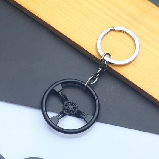 Car Steering Wheel Keychain Removable Key Pendant(Black) - Key Rings by buy2fix | Online Shopping UK | buy2fix