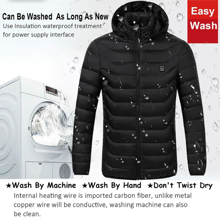 Winter Smart Electric Heating Hooded Jacket, Size:XXXL(Red) - Down Jackets by buy2fix | Online Shopping UK | buy2fix