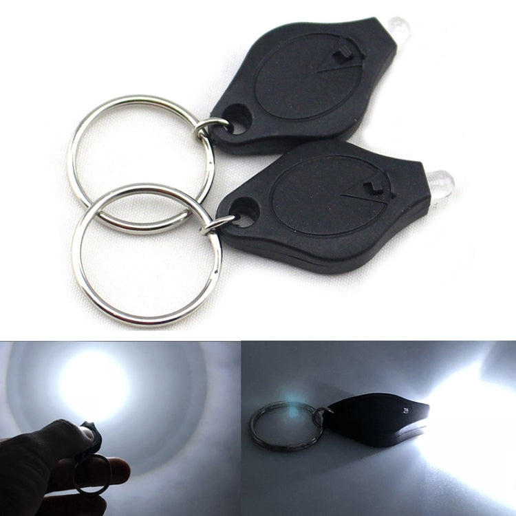 2 PCS Mini Pocket Keychain Flashlight Micro LED Squeeze Light Outdoor Camping Ultra Bright Emergency Key Ring Light Torch Lamp(Black) - Camping Lighting by buy2fix | Online Shopping UK | buy2fix