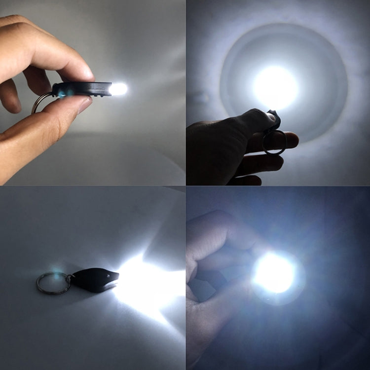 2 PCS Mini Pocket Keychain Flashlight Micro LED Squeeze Light Outdoor Camping Ultra Bright Emergency Key Ring Light Torch Lamp(Black) - Camping Lighting by buy2fix | Online Shopping UK | buy2fix