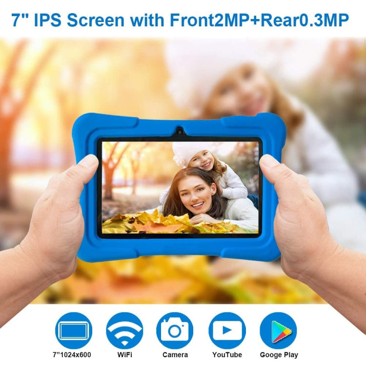 Pritom K7 Kids Education Tablet PC, 7.0 inch, 1GB+32GB, Android 10 Allwinner A50 Quad Core CPU, Support 2.4G WiFi / Bluetooth / Dual Camera, Global Version with Google Play(Blue) -  by PRITOM | Online Shopping UK | buy2fix