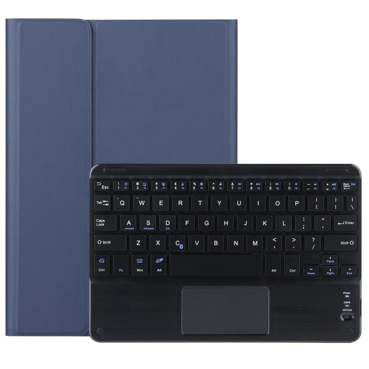 DY-M10ReL-C 2 in 1 Removable Bluetooth Keyboard + Protective Leather Tablet Case with Touchpad & Holder for Lenovo Tab M10 FHD REL(Blue) - Lenovo Keyboard by buy2fix | Online Shopping UK | buy2fix
