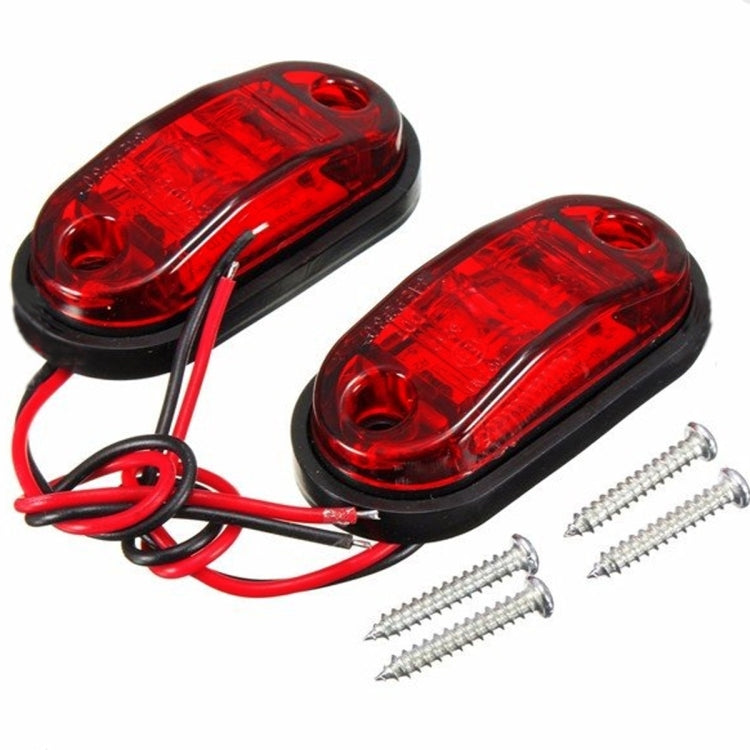 10-30V Oval Clearing Truck Trailer Side Marker Light (Red) - Clearance Lights by YWXLight | Online Shopping UK | buy2fix