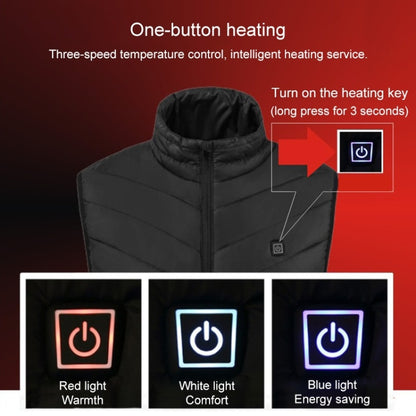 USB Heated Smart Constant Temperature Hooded Warm Coat for Men and Women (Color:Dark Blue Size:M) - Down Jackets by buy2fix | Online Shopping UK | buy2fix