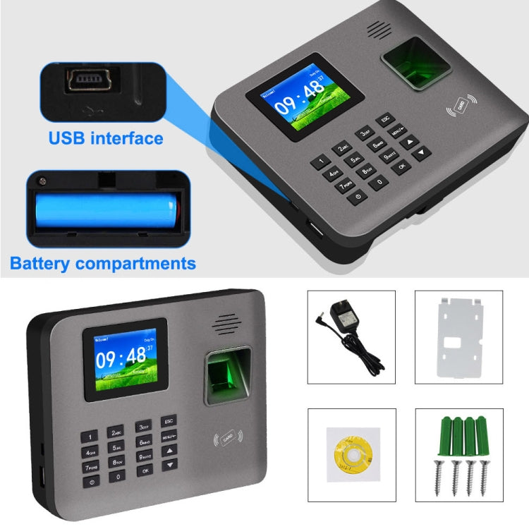 Realand AL325 Fingerprint Time Attendance with 2.4 inch Color Screen & ID Card Function & WiFi - Attendance System by Realand | Online Shopping UK | buy2fix