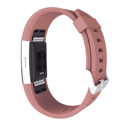 For Fitbit Charger 2 Bracelet Watch Diamond Texture TPU Watch Band, Full Length: 23cm(Coffee) - Watch Bands by buy2fix | Online Shopping UK | buy2fix