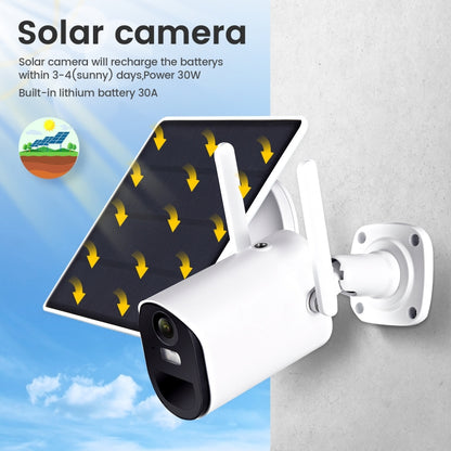 T20 1080P Full HD Solar Powered WiFi Camera, Support Motion Detection, Night Vision, Two Way Audio, TF Card - Security by buy2fix | Online Shopping UK | buy2fix
