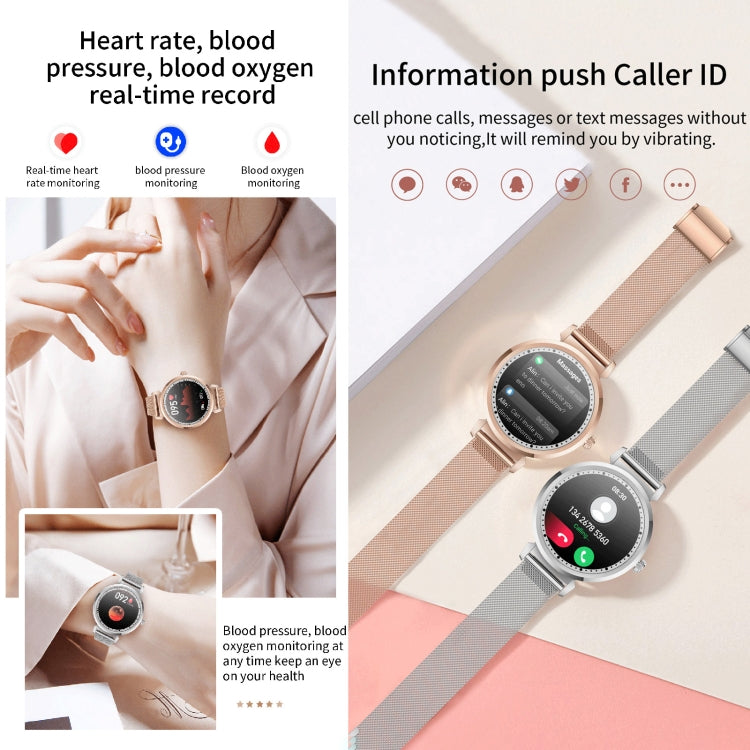 KC06 Women Menstrual Period Smart Watch Bracelet, Blood Pressure / Heart Rate Monitoring, Silicone Strap(Silver) - Smart Wear by buy2fix | Online Shopping UK | buy2fix