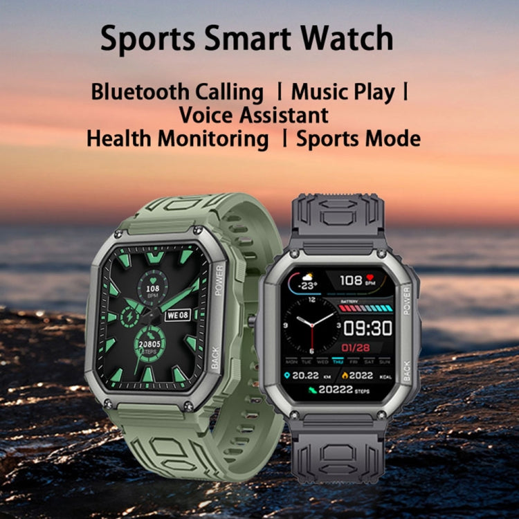 KR06 Waterproof Pedometer Sport Smart Watch, Support Heart Rate / Blood Pressure Monitoring / BT Calling(Green) - Smart Wear by buy2fix | Online Shopping UK | buy2fix