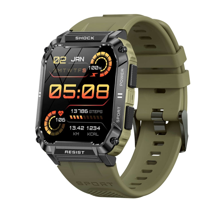 HAMTOD T3 1.95 inch Three Defenses Sport Smart Watch, Support BT Call / Sport Modes / Sleep / Heart Rate / Blood Oxygen / Blood Pressure Monitoring(Army Green) - Smart Watches by HAMTOD | Online Shopping UK | buy2fix