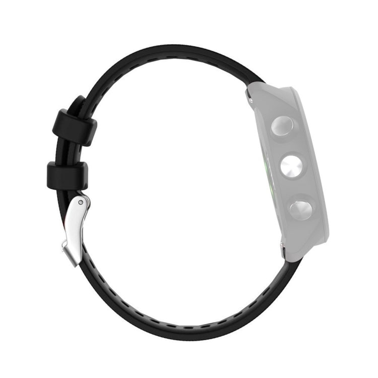 Smart Watch Silicone Watch Band for Garmin Forerunner 245(Black) - Smart Wear by buy2fix | Online Shopping UK | buy2fix