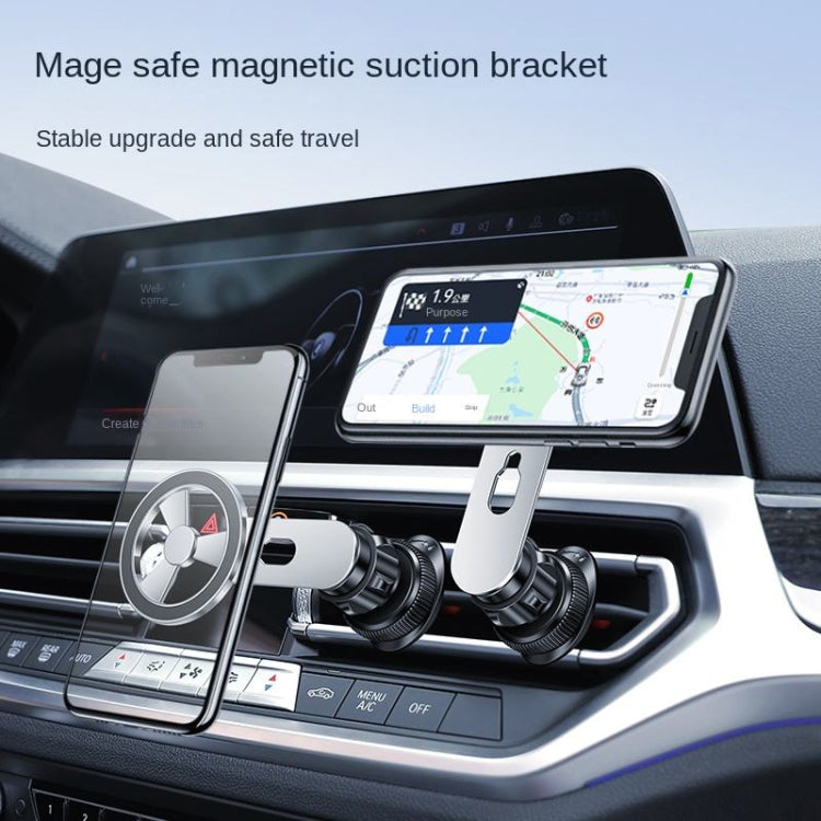 F73 MagSafe Magnetic Suction 360 Degree Rotating Car Phone Holder (Black) - In Car by buy2fix | Online Shopping UK | buy2fix