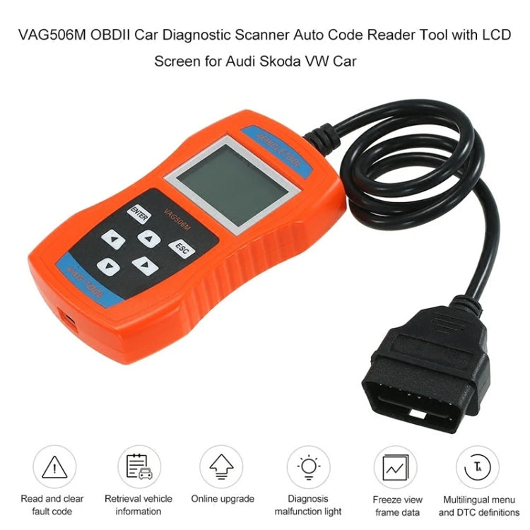 VAG506M Car Mini Code Reader OBD2 Fault Detector Diagnostic Tool, Southern European Version - Code Readers & Scan Tools by buy2fix | Online Shopping UK | buy2fix