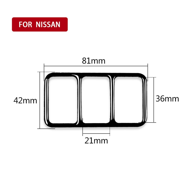 For Nissan 370Z Z34 2009- Car Central Control Heating Button Frame Decorative Sticker, Left and Right Drive Universal (Black) - In Car by buy2fix | Online Shopping UK | buy2fix