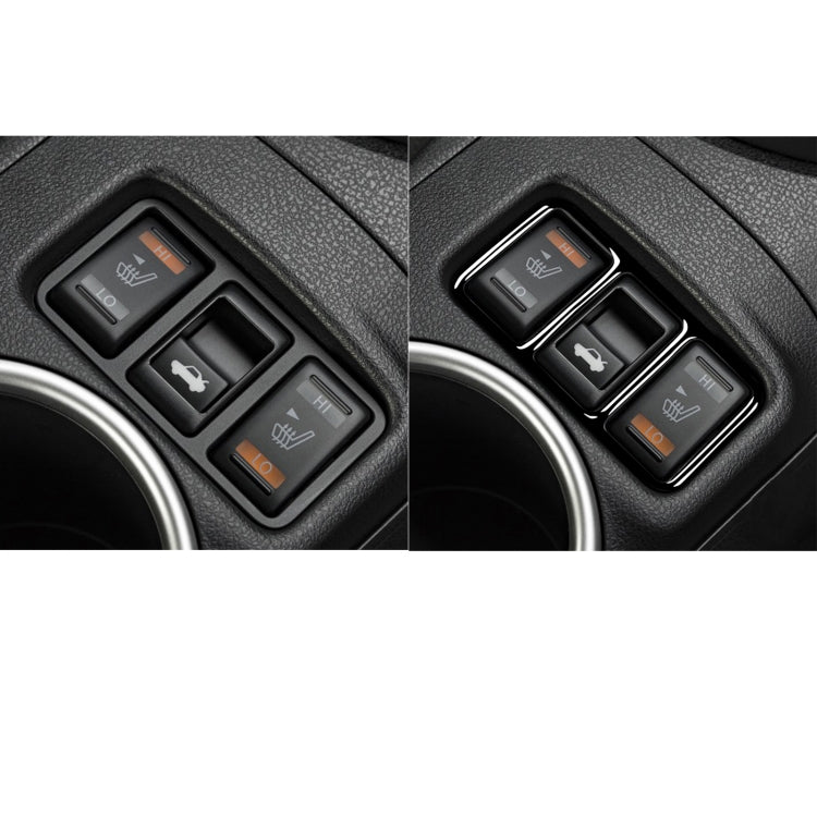 For Nissan 370Z Z34 2009- Car Central Control Heating Button Frame Decorative Sticker, Left and Right Drive Universal (Black) - In Car by buy2fix | Online Shopping UK | buy2fix