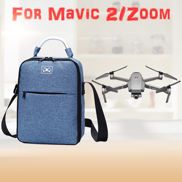 Shockproof Waterproof Single Shoulder Storage Travel Carrying Cover Case Box  for DJI Mavic 2 Pro / Zoom and Accessories(Blue) - DJI & GoPro Accessories by buy2fix | Online Shopping UK | buy2fix