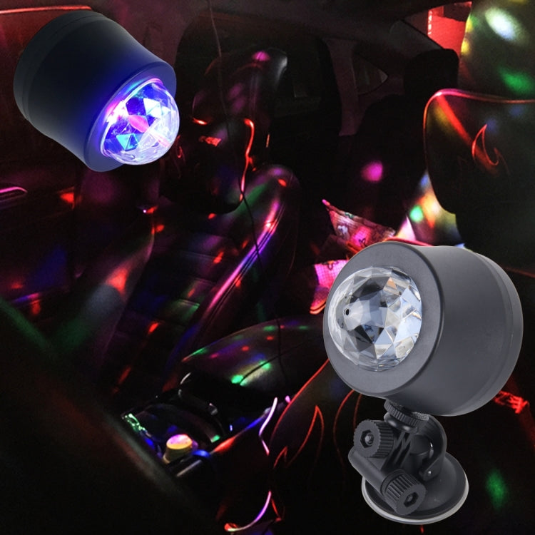 5V 6W Colorful Car Decoration DJ Light Sound Activated Strobe Effect Atmosphere Light Star Music Light Lamp with 6 RGB LED Lights, Cable Length:4m(Colorful Light) - Atmosphere lights by buy2fix | Online Shopping UK | buy2fix