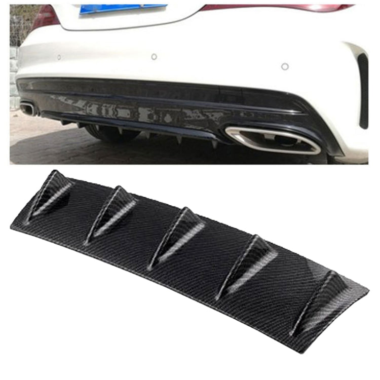 Universal Car Rear Bumper Lip Diffuser 5 Shark Fin Style Carbon Fiber  ABS, Size: 60.0x18.0x5.0cm - Bumper by buy2fix | Online Shopping UK | buy2fix