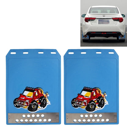 Premium Heavy Duty Molded Splash Front and Rear Mud Flaps Guards, Medium Size, Random Pattern Delivery(Blue) - Mudguards by buy2fix | Online Shopping UK | buy2fix