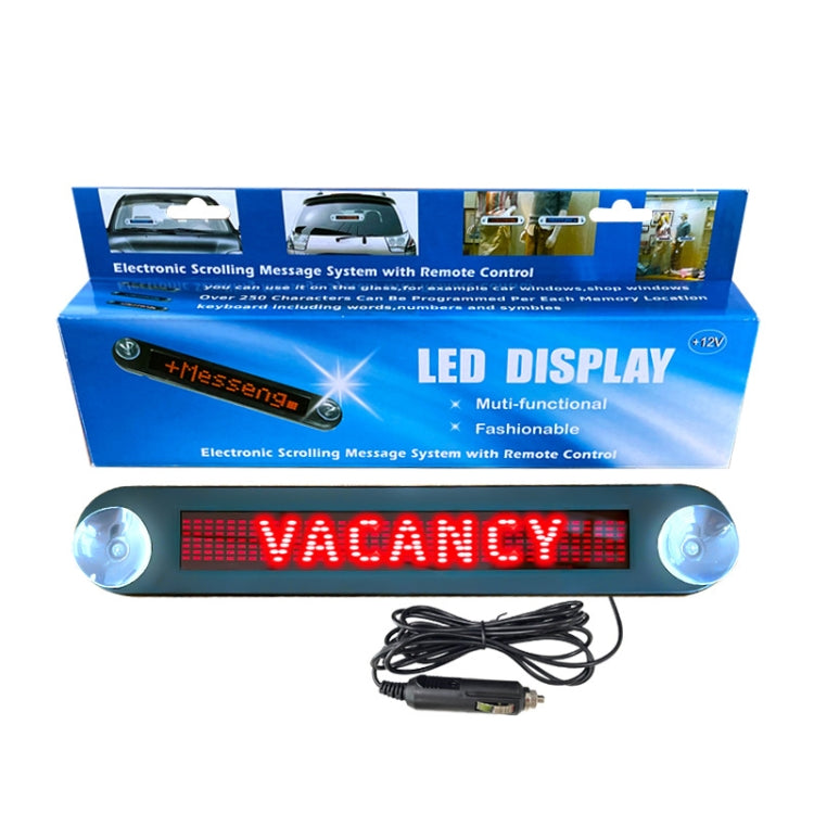 DC 12V Car LED Programmable Showcase Message Sign Scrolling Display Lighting Board with Remote Control(Blue Light) - In Car by buy2fix | Online Shopping UK | buy2fix