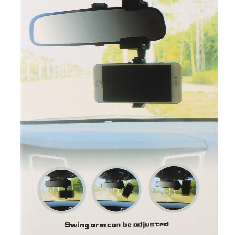 Portable Car Rearview Mirror Mobile Phone Bracket - Car Holders by buy2fix | Online Shopping UK | buy2fix