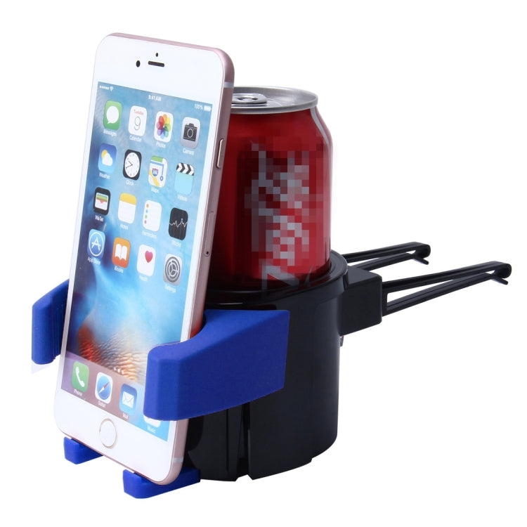 SHUNWEI SD-1027 Car Auto Multi-functional ABS Air Vent Drink Holder Bottle Cup Holder Phone Holder Mobile Mount (Blue) - In Car by SHUNWEI | Online Shopping UK | buy2fix