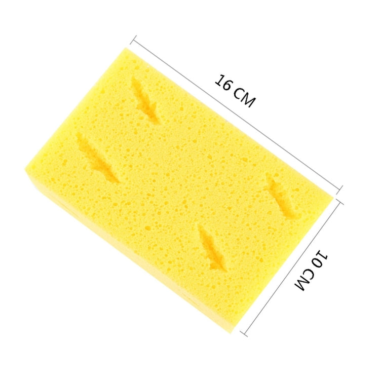 5 PCS Car Care Wear-resistant Brown Soft Sponge Car Wash Cleaning Pad(Yellow) - Car washing supplies by buy2fix | Online Shopping UK | buy2fix