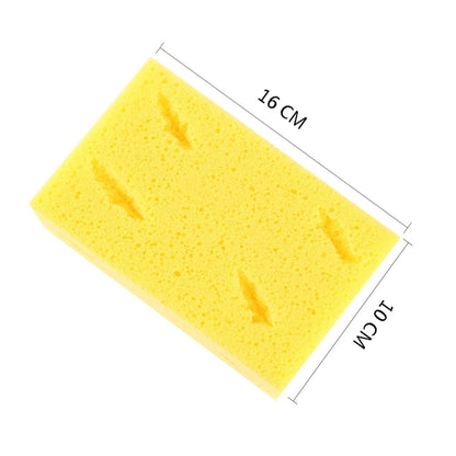 5 PCS Car Care Wear-resistant Brown Soft Sponge Car Wash Cleaning Pad(Yellow) - Car washing supplies by buy2fix | Online Shopping UK | buy2fix