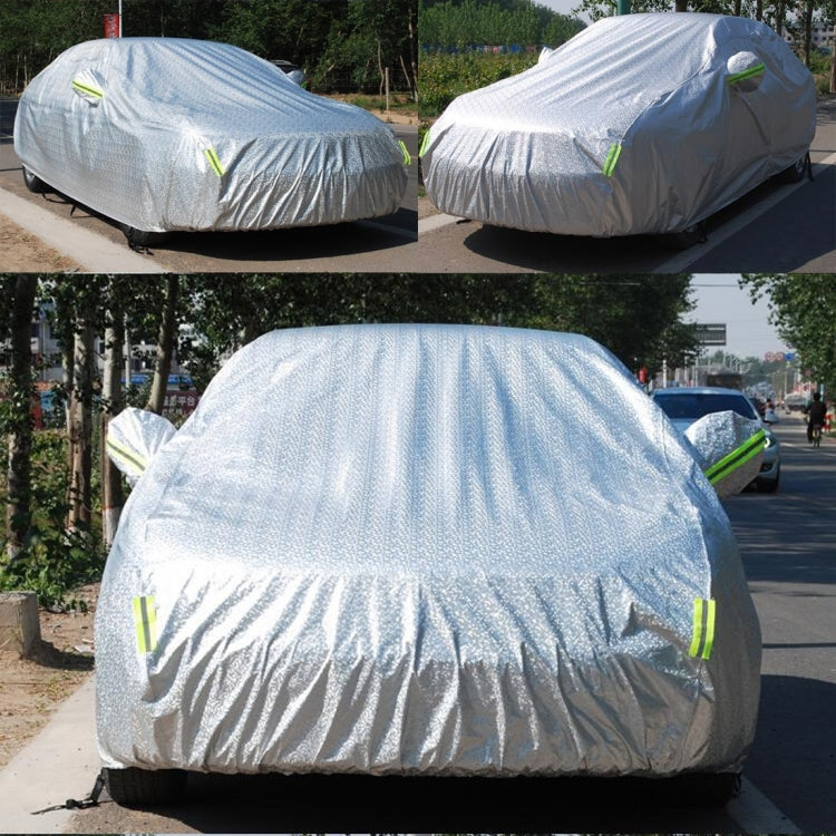 Aluminum Film PEVA Cotton Wool Anti-Dust Waterproof Sunproof Anti-frozen Anti-scratch Heat Dissipation SUV Car Cover with Warning Strips, Fits Cars up 5.1m(199 inch) in Length - Aluminum Film PEVA by buy2fix | Online Shopping UK | buy2fix