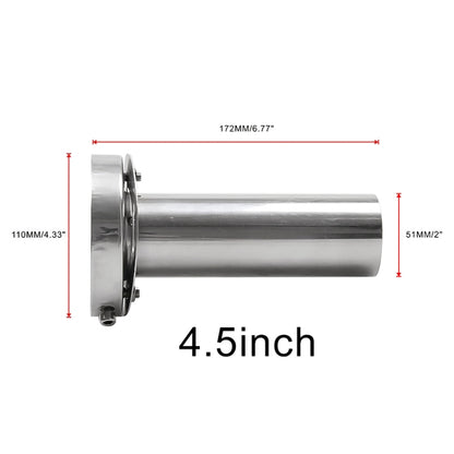 4.5 inch Universal Car 304 Stainless Steel Exhaust Pipe Muffler Unadjustable Tail Muffler Tip - In Car by buy2fix | Online Shopping UK | buy2fix