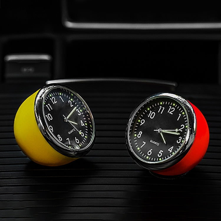 Car luminous Quartz Watch (Yellow) - In Car by buy2fix | Online Shopping UK | buy2fix