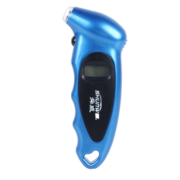 SHUNWEI SD-2802 Digital Tire Pressure Gauge 150 PSI 4 Settings for Car Truck Bicycle with Backlit LCD and Non-Slip Grip(Blue) - Tire Pressure Gauges by SHUNWEI | Online Shopping UK | buy2fix