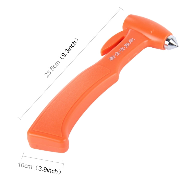 SHUNWEI SD-3501 Seat Belt Cutter Window Breaker Auto Rescue Tool Ideal Plastic Shell Car Safety Emergency Hammer with Adhesive Tape And Fixation Frame(Orange) - Emergency Hammer by SHUNWEI | Online Shopping UK | buy2fix