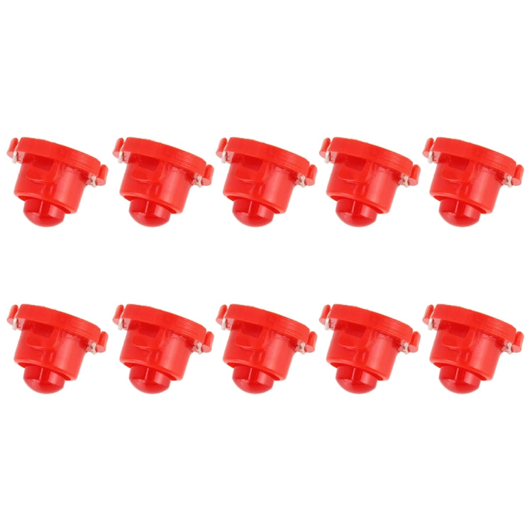 10PCS 2W T4.7 Wedge Instrument Panel LED Light Indicator Lamp Bulb(Red Light) - Instrument Lights by buy2fix | Online Shopping UK | buy2fix