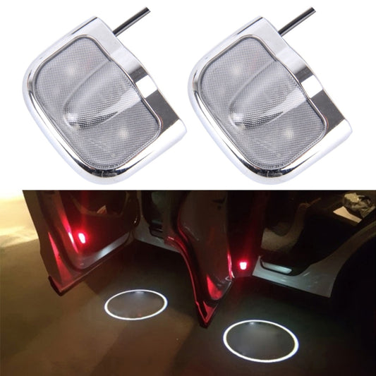 2 PCS LED Car Door Welcome Logo Car Brand Shadow Light Laser Projector Lamp for Volvo(Silver) - Door Lights by buy2fix | Online Shopping UK | buy2fix