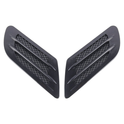 2 PCS Euro Style Plastic Decorative Air Flow Intake Turbo Bonnet Hood Side Vent Grille Cover With Self-adhesive Sticker - Decorative Sticker by buy2fix | Online Shopping UK | buy2fix