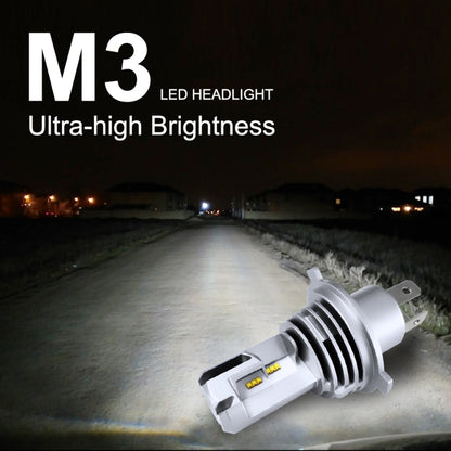 2 PCS M3 H4 DC9-32V / 17W / 6500K / 2000LM IP68 Car LED Headlight Lamps(Cool White) - In Car by buy2fix | Online Shopping UK | buy2fix