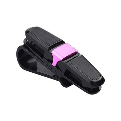 Vehicle Mounted Glasses Clip Car Eyeglass Bill Holder, Package: OPP Bag(Rose Red) - Sunglasses & Glasses Clips by buy2fix | Online Shopping UK | buy2fix