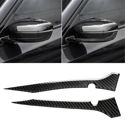 2 PCS Car Carbon Fiber Rearview Mirror Bumper Strip Decorative Sticker for BMW G30 (2018-2019) / G11 (2016-2019), Left Drive with Camera - Anti Collision Sticker by buy2fix | Online Shopping UK | buy2fix