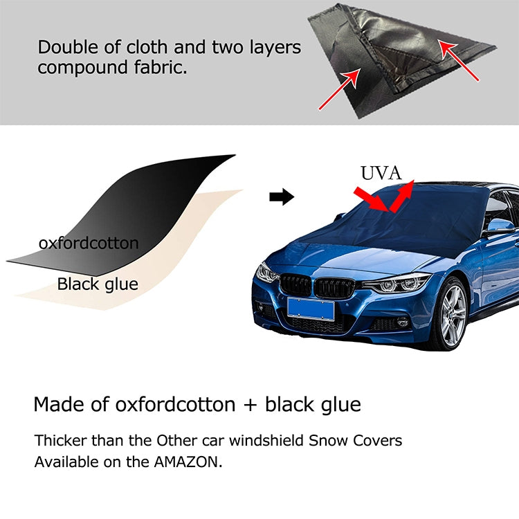 Car 210D Vinyl Glue Oxford Cloth Magnet snow Shield Front Windshield Sunshade Antifreeze Insulation, Size: 215cm x 155cm - Aluminum Film PEVA by buy2fix | Online Shopping UK | buy2fix